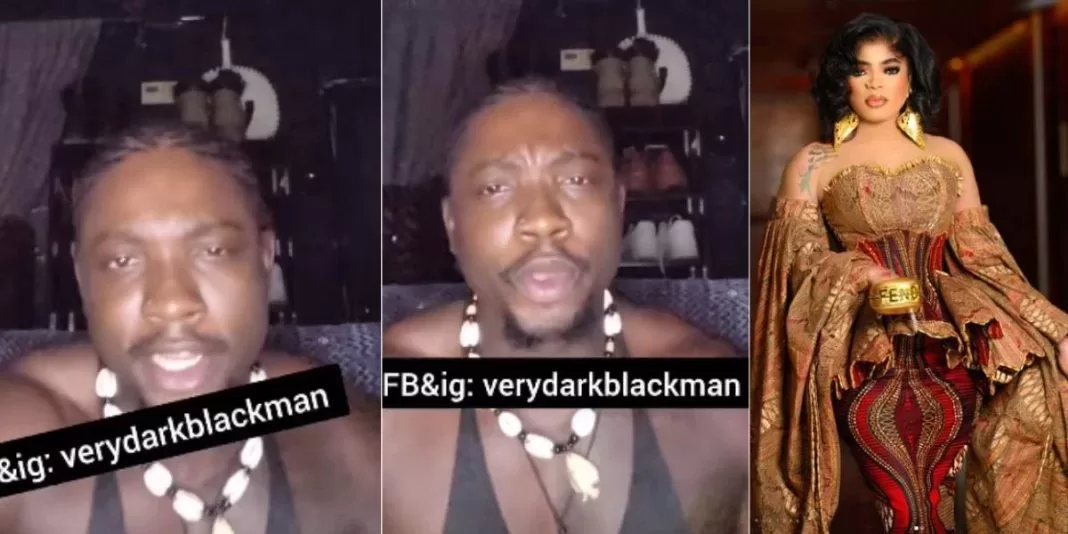 Should Bobrisky evade arrest, I will transition into a crossdresser – Verydarkman(Video)